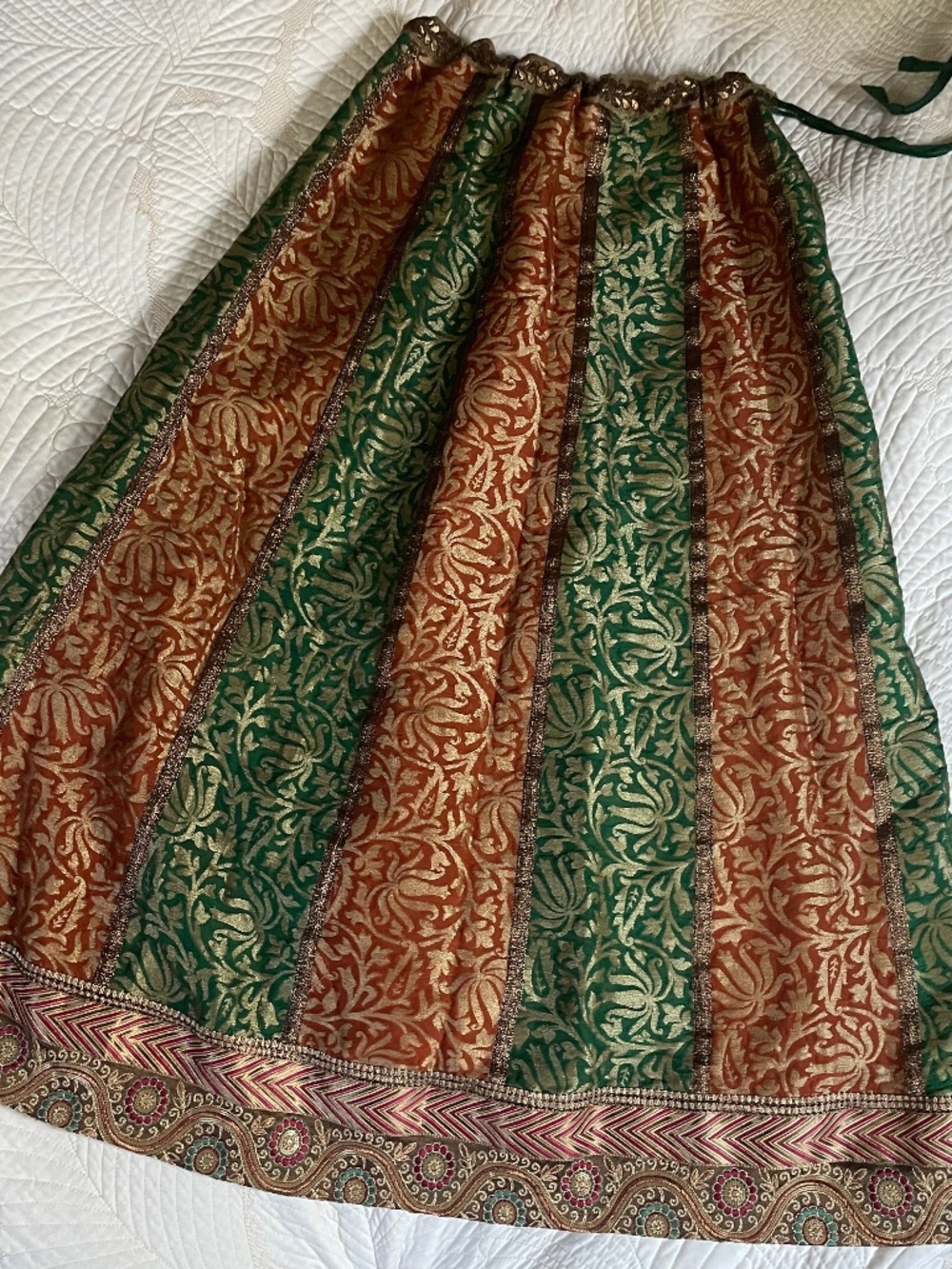 Long silk Indian skirt -